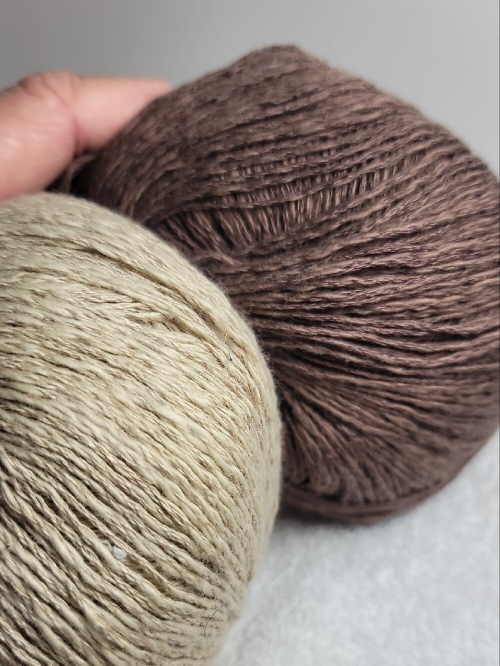 Juniper Moon Farm Zooey Soft Cotton-Linen Blend Yarn - Brown & Cream NWT - Picture 7 of 8